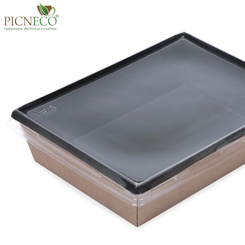 товар Контейнер бумажный 1000мл, черный, серия OneClick, (крышка отдельно) OK100C